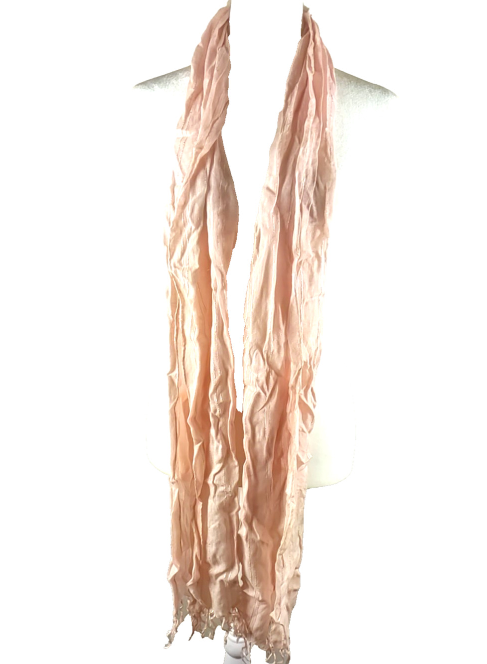 Collectiff Rectangle Scarf 36 X 14 Rayon Made In India Pink